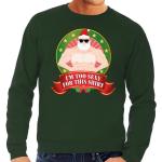 Sexy Groene Polyester All over print Sweatshirts met print  voor een Kerstmis  in maat 3XL voor Heren 