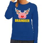 Blauwe Polyester Sweatshirts  voor een Kerstmis voor Dames 