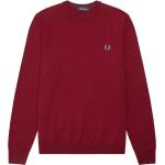 Klassieke Rode Merinowollen Fred Perry Classic Sweaters  in maat S voor Heren 