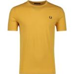 Gele Fred Perry T-shirts  in maat XL voor Heren 