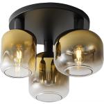 Gouden Glazen Freelight Plafondlamp met 3 lichtbronnen in de Sale 