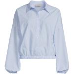Klassieke Blauwe Polyester freequent Gestreepte Blouses lange mouwen  in maat XL in de Sale voor Dames 