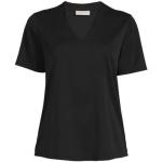Zwarte Viscose freequent V-hals T-shirts V-hals  in maat M voor Dames 