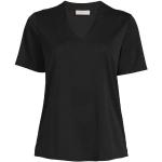 Zwarte Viscose freequent V-hals T-shirts V-hals  in maat L voor Dames 