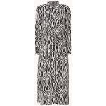 Witte FRENCH CONNECTION Zebra Print Blousejurk Midi / Kuitlang voor Dames 