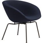 Donkerblauwe Fritz Hansen Lounge fauteuils 