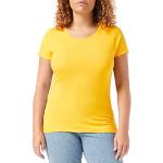 Gele Fruit of the Loom T-shirts  in maat L voor Dames 
