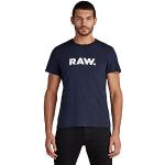 Blauwe G-Star Raw T-shirts met opdruk  in maat S in de Sale voor Heren 