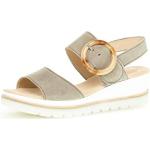 Casual Gabor Platte sandalen  voor de Zomer Sleehakken  in maat 37 met Hakhoogte 3cm tot 5cm met Klittenbandsluitingen voor Dames 