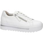 Witte Rubberen Gabor Sneakers met rits  in maat 36,5 met Hakhoogte 3cm tot 5cm voor Dames 