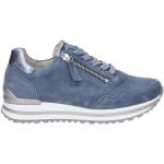 Lichtblauwe Leren Gabor Comfort Sneakers met rits  in maat 37 met Hakhoogte tot 3cm in de Sale voor Dames 