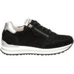 Zwarte Leren Gabor Comfort Sneakers met rits  in 39 met Hakhoogte tot 3cm voor Dames 