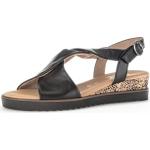 Zwarte Lichtgewicht Gabor Platte sandalen  voor de Zomer Sleehakken  in maat 37 met Hakhoogte 3cm tot 5cm voor Dames 