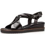Zwarte Gabor Platte sandalen  voor de Zomer Sleehakken  in maat 42 met Hakhoogte 3cm tot 5cm voor Dames 