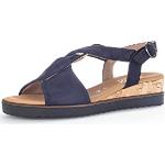 Blauwe Gabor Platte sandalen  voor de Zomer Sleehakken  in maat 37 met Hakhoogte 3cm tot 5cm voor Dames 