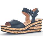 Zwarte Gabor Sleehak sandalen  voor de Zomer Sleehakken  in maat 35,5 met Hakhoogte 7cm tot 9 cm met Klittenbandsluitingen voor Dames 
