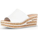 Witte Gabor Sleehak sandalen  voor de Zomer Sleehakken  in 40 met Hakhoogte 7cm tot 9 cm met Instap in de Sale voor Dames 