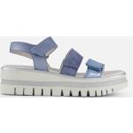 Blauwe Rubberen Gabor Metallic Metallic sandalen  in maat 38,5 met Klittenbandsluitingen voor Dames 