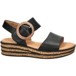 Zwarte Gabor Sleehak sandalen  in maat 36,5 met Hakhoogte 3cm tot 5cm met Gespsluiting voor Dames 