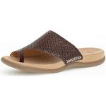 Bruine Gabor Lak Platte sandalen  voor de Zomer  in 40 met Hakhoogte tot 3cm met Instap voor Dames 