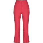 Flared Rode Linnen High waist Hoge taille broeken  in maat XXL voor Dames 