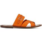 Oranje Kalfsleren Salvatore Ferragamo Platte sandalen  voor de Zomer  in 40 met Instap in de Sale voor Heren 
