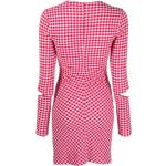 Roze Seersucker Ganni Gingham Mini jurken Ronde hals  in maat XS met Lange mouwen Mini in de Sale voor Dames 