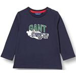 GANT Baby-jongens D1. Driving Dog LS T-shirt hemd, Evening Blue, 86