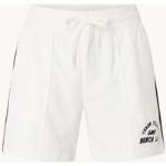 Gant Loose fit korte broek van badstof met borduring - Gebroken wit