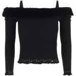 Zwarte Nepbont Blumarine Gebreide Gebreide vesten  in maat L in de Sale voor Dames 