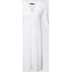 Witte Viscose Repeat Gebreide Gebreide jurken V-hals in de Sale voor Dames 