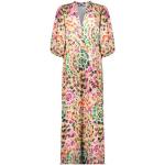 Roze Polyamide Geisha All over print Maxi jurken V-hals  in maat S met Driekwart mouwen Maxi in de Sale voor Dames 