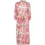 Geisha maxi jurk met all over print roze/ecru