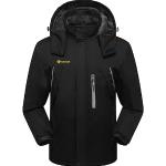 Zwarte Fleece Capuchon winddichte Ademende waterdichte Ski-jassen  in maat XL met motief van Fiets Sustainable voor Heren 