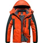 Oranje Fleece Capuchon winddichte Ademende waterdichte Ski-jassen  in maat XL met motief van Fiets Sustainable voor Heren 