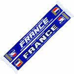 Blauwe Gebreide Gebreide sjaals  in maat L met motief van Frankrijk 