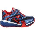 Blauwe Synthetische Ademend Geox Spider-Man Lage sneakers  in maat 36 met Klittenbandsluitingen voor Jongens 