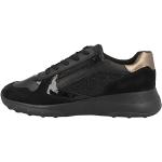 Zwarte Ademend Geox Sneakers met rits  in maat 36 met Hakhoogte 3cm tot 5cm voor Dames 