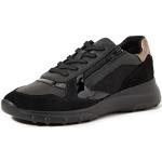 Zwarte Ademend Geox Sneakers met rits  in maat 37 met Hakhoogte 3cm tot 5cm voor Dames 