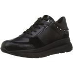 Zwarte Ademend Geox Sneakers met rits  in maat 37 met Hakhoogte 3cm tot 5cm voor Dames 