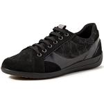 Zwarte Ademend Geox Myria Sneakers met rits  in maat 37 met Hakhoogte 3cm tot 5cm voor Dames 