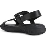 Zwarte Rubberen Geox Platte sandalen  in 38 voor Dames 