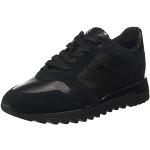 Zwarte Ademend Geox Sneakers met rits Vegan  in 40 met Hakhoogte 3cm tot 5cm voor Dames 