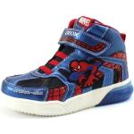 Blauwe Rubberen Geox Spider-Man Hoge sneakers  in 32 met Klittenbandsluitingen voor Jongens 