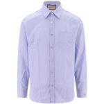 Casual Blauwe Gucci All over print Gestreepte overhemden  in maat XL in de Sale voor Heren 