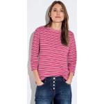 Roze CECIL Gestreepte T-shirts met driekwart mouw  in maat XXL voor Dames 