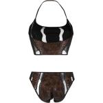 Vintage Bruine Polyamide Stretch Ferré High waist bikini's  in maat XXL voor Dames 