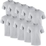 Vintage Lichtgrijze Polyester Gildan T-shirts  in maat XL 10 stuks voor Heren 