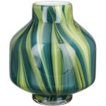 Art deco Groene Glazen Gilde Bloemen Decoratieve vazen 
