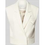 Witte Polyester Stretch Gilets  in maat S voor Dames 